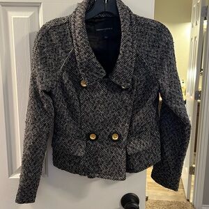Banana Republic short jacket/coat black with gray size x-small.